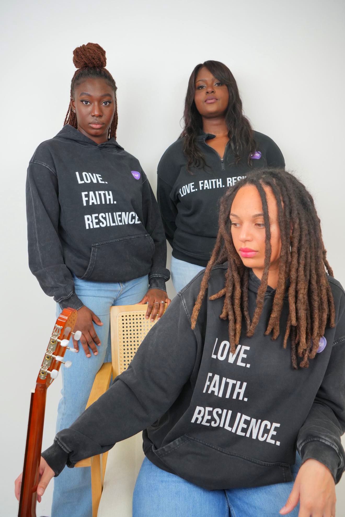 Love. Faith. Resilience. Half-zip Sweatshirt